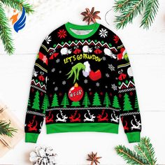 The Grinch Let’s Go Brandon Christmas Sweater is the perfect blend of festive cheer and playful humor. Made from premium Merry Whatever, Book Christmas Gift, 3d Sweater, Taco Lover, Hawaiian Shirt Women, Friends Gathering, Grinch Stole Christmas, The Grinch, Gifts For Your Mom