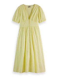 Lemon Yellow Cotton Broderie Anglaise Maxi Dress, Beach Cotton Midi Dress With Broderie Anglaise, Summer Midi Dress With Broderie Anglaise, Spring V-neck Broderie Anglaise Dress, Casual Cotton Midi Dress With Broderie Anglaise, Fitted V-neck Midi Dress With Broderie Anglaise, Cotton Midi Dress With Broderie Anglaise For Spring, Cotton Midi Dress With Broderie Anglaise And Short Sleeves, Cotton Midi Dress With Broderie Anglaise For Day Out