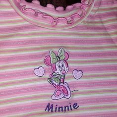 Can You Say Precious ??!!! Just So Sweet Pink Nwot Baby Shirt With Pink Ruffles On The Neck Sleeves And Hem Gorgeous !!! 12 Month ...Exceptional Quality Angel Applique, Minnie Mouse Baby, Applique Tee, Baby Minnie Mouse, Stitch And Angel, Baby Mouse, Pink Ruffle, Disney Shirts, Baby Shirts