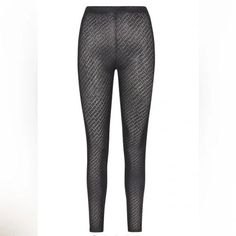 Metallic Black Leggings, Slightly Sheer Mesh Leggings, Chic Leather, Foil Print, Black Leggings, Pant Jumpsuit, Onyx, Pants For Women, Mesh, Leggings