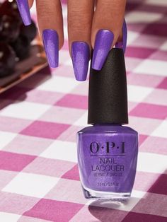 A daring violet purple nail polish that stops at nothing. OPI Power of Hue Summer 2022 Collection | Nail Lacquer & Infinite Shine Long Wear Nail Polish, Gift Sets | 0.5 fl oz. Violet Purple Nails, August Nails 2022, Late Summer Nails Color, Purple Nail Colors, Bold Nail Colors, Opi Polish Colors, Nail Colors 2022, Opi Red Nail Polish, Violet Nail Polish