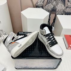 Size: 35-47 It comes with Dust box, Care manual, Tag, and Paper bag.Size Guide: Luxury Round Toe Basketball Shoes For Streetwear, Luxury Basketball Shoes, Luxury Lace-up Basketball Shoes, Designer High-top Sneakers With Perforations For Streetwear, Size Guide, Paper Bag, Things To Come