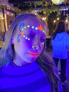 Glow Party Face Paint, Makeup Neon, Playlist Live, Festival Face Paint, Glow Night