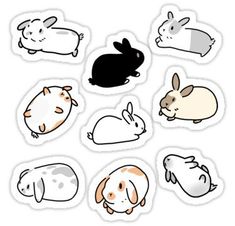 a bunch of stickers with different animals on them