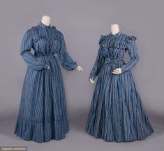 Shirt Collars, Fairytale Fashion, Dressing Gowns, Clothing And Textile, Work Dress, Indigo Dye, Edwardian Fashion