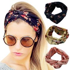 Dozen Flowers Turban Headband Yoga Hair, Mode Retro, Boho Styl, Head Wrap Headband, Hair Band Accessories, Turban Headwrap, Boho Headband, Turban Headbands, Twist Headband