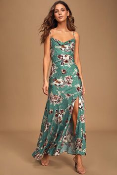 Dresses for Women | Best Women's Dresses Online Green Slip Dress, Sheer Slip Dress, Slip Maxi Dress, Flamingo Dress, Sage Green Floral, Off White Dresses, Gauze Dress, Maxi Slip Dress, Backless Maxi Dresses