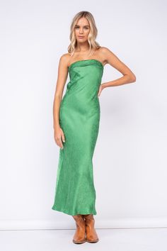 Sorority Formal Dresses Ruched Backless Maxi Dress For Prom, Strapless Satin Backless Evening Dress, Ruched Maxi Length Backless Dress For Prom, Bandeau Maxi Dress For Night Out, Spring Satin Backless Prom Dress, Chic Strapless Backless Satin Dress, Spring Satin Backless Dress For Prom, Strapless Satin Dress With Ruched Bodice For Night Out, Satin Backless Midi Dress For Prom