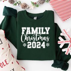 2024 Family Christmas Matching Shirt, 2024 Christmas Shirt, Family Christmas Pajamas, Family Christmas Shirts, Merry Christmas Shirts 1-) Check and Review all Photos. 2-) Select Your T-Shirt Size and T-Shirt Color from drop down menus. 3-) Select Your Design Print Color from images, letter Font Styles in the "Add your personalization" field. 4-) Choose Your Quantity you want. 5-) Click ADD TO CART. And, you can go back to add more product color for your family members or You can complete the che Christmas Pajamas Family, 2024 Family, Christmas Matching, Matching Sweatshirts, 2024 Christmas, Merry Christmas Shirts, Family Christmas Pajamas, School Logo, Family Christmas Shirts