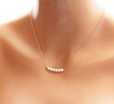 Everyday Tiny Pearl Necklace, Tiny and Dainty Row of Freshwater Pearls, Sterling Silver, Gold Fill, Rose Gold Necklace, Bridesmaid Necklace Tiny Pearl Necklace, Dainty Pearl Necklace, Bridesmaids Gift Sets, Cheap Necklaces, Sterling Silver Bangle Bracelets, Gold Pearl Necklace, Sterling Silver Engagement Rings, Bridesmaid Necklace, Wedding Jewellery Necklace