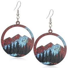 PRICES MAY VARY. 🌳DESIGN--This handmade, mixed metal charm features a hammered finish mountain range, oxidized details and Shadow of black pine and setting in the distance. Let these nature inspired earrings remind you of your favorite place to vacation, exercise, or meditate. Oxidized detailing gives this cutout piece dimension, enhancing the jagged mountain tops. Whether you like to ski, hike, or go camping, this fun piece will help you remember that cool, fresh mountain air! 🌲A special gift Engraving Ideas, Black Pine, Outdoor Enthusiast, Tree Pattern, Vintage Nature, Tree Patterns, Mellow Yellow, Buy Handmade, Metal Charm