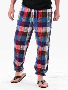 Checkered Sweatpants with Drawstring - Colormix - 3K63260715 - Men's Clothing, Men's Bottoms, Men's Trousers & Pants  #MensTrousersPants #Men's #Clothing # #Men's #Bottoms # #Men's #Trousers #& #Pants Checkered Sweatpants, Jogger Pants Style, Printed Jogger Pants, Casual Pants Style, Cheap Pants, Jogger Pants Casual, Men's Bottoms, Cheap Mens Fashion, Casual Sweatpants