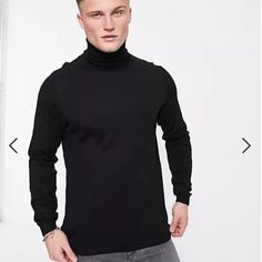 Asos | Knitted Cotton Roll Neck Sweater Size 2xs Nwt Non-Smoking Home; Quick Shipping. All Merchandise Is In Stock. Shoulders 15" Chest 36" Length 27.5" Turtleneck Long Sleeves Ribbed Trims Regular Fit Machine Wash According To Instructions On Care Labels Winter Relaxed Fit Knitted Tops, Winter Knitted Tops With Relaxed Fit, Casual Fitted Knitted Turtleneck, Casual Fitted Knit Turtleneck, Fitted Casual Knitted Turtleneck, Fitted Knitted Casual Turtleneck, Casual Knit Turtleneck, Black Winter Sweater For Loungewear, Fitted Casual Polo Sweater For Winter