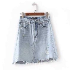 Vintage Washed Distressed Notched Light Denim Mini Skirt – sunifty Trendy Cotton Cutoff Denim Skirt, Ripped High Rise Denim Skirt For Summer, High Rise Ripped Denim Skirt For Summer, Summer Mid-rise Distressed Denim Skirt, Distressed Light Wash Mini Denim Skirt, Light Wash Distressed Mini Denim Skirt, Summer Distressed Medium Wash Denim Skirt, Distressed Denim Mini Skirt For Spring, Ripped Cutoff Mini Skirt For Summer