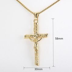 Gold & Silver Crucifix Charm Necklace - Wnkrs Buy Gold And Silver, Cross Shape, Timeless Symbol, Wooden Sunglasses, Gold Charm Necklace, Silver Wedding Rings, Elegant Art, Fashion Accessories Jewelry, Silver Wedding