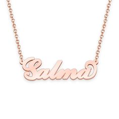 Salma name necklace Gold Custom Necklace, Personalized Gifts For Her 
								Add something extra special to your jewelry box with Name Necklace Official engravable necklaces.
								The Salma's 14k gold name necklace is best gifts for Salma. Name Necklace Official provides affordable engravable jewelry that won't 
								break the bank. In addition, these pieces make for very thoughtful and appreciated gifts for friends and family. 
								And whether valentine's day gifts, mother's day gift Rose Gold Name Charm Necklaces For Mom, Rose Gold Charm Necklaces With Name For Mom, Rose Gold Charm Necklace With Custom Name For Mom, Rose Gold Charm Necklaces For Mom With Name, Rose Gold Charm Necklace With Name For Mom, Rose Gold Custom Name Charm Necklace For Mom, Classic Rose Gold Initial Pendant Name Necklace, Custom Name Rose Gold Charm Necklace For Mom, Custom Name Rose Gold Jewelry For Personalized Gift