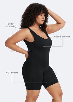 Sculpt and smooth with our Waist-Contouring Bodysuit. Designed to enhance your natural shape, this bodysuit provides gentle compression for a flattering fit in standard and plus size options. Whether layered or worn on its own, it’s the perfect mix of style and support. Fitted Shapewear Bodysuit With Built-in Padding, Fitted Bodysuit With Built-in Padding For Shapewear, Stretch Bodysuit With Built-in Padding, Fitted Sports Shapewear, Compressive Workout Bodysuit With Medium Bust Support, Compressive Shapewear Bodysuit For Yoga, Fitted Smoothing Shapewear For Sports, Fitted One-piece Shapewear, Solid Compressive One-piece Bodysuit