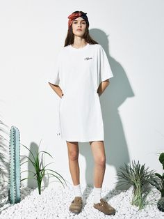 This is a modern and casual t-shirt by MAGOODGAN that is made out of high quality and sturdy fabric. With unique design detail and trendy mood, you can style it for your casual and young daily outfit.- Graphic print on the front and back- Adjustable string on the waist- Two way styling as a dress and a t-shirt Casual Cotton T-shirt Dress With Letter Print, Casual Cotton T-shirt Dress With Relaxed Fit, Cotton Graphic Print T-shirt Dress With Short Sleeves, Chic Summer Streetwear T-shirt, Chic Cotton T-shirt Dress For Summer, Oversized Crew Neck T-shirt Dress For Summer, Chic Cotton T-shirt Dress For Spring, Casual Cotton T-shirt Dress For Spring, Relaxed Fit Crew Neck T-shirt Dress For Spring