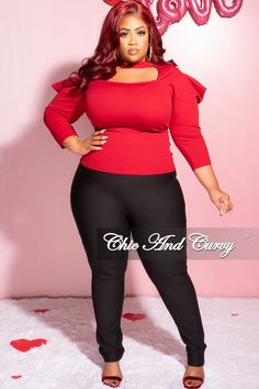 Polyester% 95 Spandex% 5 Model is wearing 2x Plus Size Palazzo Pants, Plus Size Palazzo, Palazzo Pants Plus Size, Plus Size Stores, Off The Shoulder Mini Dress, Chic And Curvy, Cutout Top, Cut Out Top, Stretch Dress