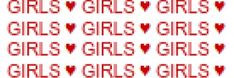 an old school computer font with hearts on the bottom and lowercases in red