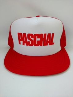 Vintage Paschal Mesh Trucker Snapback Hat Nice red and white snapback mesh trucker cap with the name PASCHAL printed across the front. It is in good used condition with some signs of wear due to use and age. The tag inside says it was made by Euro Cap. Paschal Trucker Hat Retro Vintage 1990s Red Mesh Snapback Cap Cheap Red Trucker Baseball Cap, Cheap Retro Trucker Hat With Curved Bill, Cheap Red Snapback Trucker Hat, Cheap Retro Snapback Trucker Hat, Cheap Retro Snapback Hat, Cheap Retro Red Snapback Hat, Vintage Cardigan Sweater, Plus Size Sewing Patterns, Hat Patterns To Sew