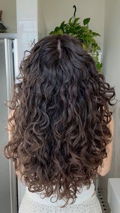 Curly Haircuts Long Layers, V Shaped Haircut With Layers Curly Hair, Long Layers With Curly Hair, 2c Hair Cuts With Layers, Wavy Hair Haircut Layers, 2b Hair Layers, 2c Hair Layers, Brown 2c Hair, Long Layers Haircut Curly Hair