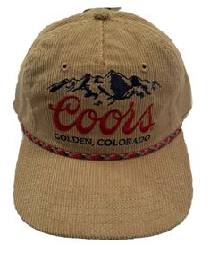 Coors Banquet officially licensed @2024 Coors Brewing Co. Men’s Basketball Cap. Made by Mad Engine. Tan corduroy hat with embroidered logo, rope front band, top vent holes, adjustable snapback closure with moisture wicking. New with tags. Jake Christmas, Rope Hats, Coors Banquet, Beer Hat, Corduroy Hat, Men Hats, Hat For Man, Brewing Co, Baseball Cap