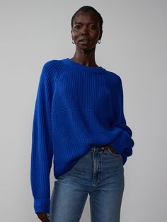 Royal Blue Sweater, Trendy Sweaters, Blue Sweater, Dresses Pants, Cute Sweaters, Pants Jeans, Ribbed Sweater, Blue Sweaters, Favorite Jeans