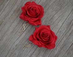 Hair Clips Bridal, Flower Hair Clips Wedding, Wedding Flower Hair, Bridal Hair Flower, Rose Hair Clip, Wedding Barrettes, Wedding Red, Luxury Vehicles, Red Rose Flower