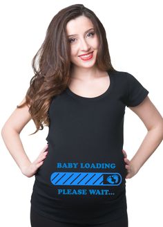 Baby Loading T shirt for New Moms, Loading Bar Jersey Tops Maternity Tee Perfect Gift for Baby Shower, New Mommies New Mothers Future Mom Funny Maternity T shirt Gift for Future Mommies MATERNITY Key Features: ❤ 97% Cotton 3% Spandex tee ❤ Premium Quality Cotton ❤ True-to-size Pregnancy Shirt ❤ Ruched Sides for extra elasticity ❤ Machine Wash Cold, Tumble Dry Low ❤ Designed and Decorated in USA ❤ COLOR: BLACK, available sizes - S, M, L, XL-XXL. ❤ COLOR: Ash Gray, available sizes - S, M, L, XL-XX Maternity Tee Shirts, Funny Maternity, Gifts For Pregnant Women, Funny Pregnancy Shirts, Baby Inside, Mommy Shirts, Mom Funny, Maternity Tees, Pregnancy Humor