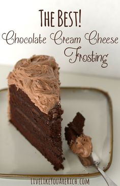 the best chocolate cream cheesecake frosting recipe