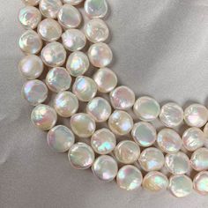 Excellent quality of Round Coin freshwater Pearls. For pearls collectors, fine jewellery maker, and designers. ･ ｡ﾟ☆: *.☽ .* :☆ﾟ. Material Name: Freshwater Pearl Quantity: 27 pieces per strand Size: 14-15mm For ring, earrings, settings, bracelet, necklace, charms, jewellery and so on. ･ ｡ﾟ☆: *.☽ .* :☆ﾟ. We are a gemstone factory wholesaler in China and the main office is in Hong Kong, we supply our stones in high quality and competitive price. If you have any order that you would like to custom- Jewelry Pearl Earrings, Jewellery Maker, Stone Bead Jewelry, Necklace Charms, Jewelry Pearl, Pearl Jewellery Earrings, Shell Beads, Jewelry Maker, Green Bead