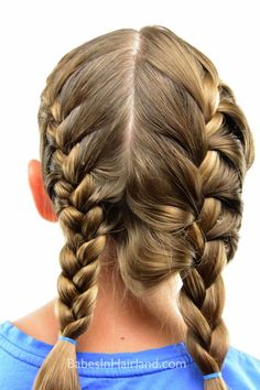 Easy To Do Braids On Yourself, How To French Braid Step By Step Videos, Lydia Violet, Easy Braid Ideas, Tight French Braid, French Braid Pigtails, Piggy Tails, Braiding Your Own Hair, French Braid Hairstyles