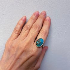 Turquoise natural stone combined with the material in this sterling silver 925  ring, unique turquoise gemstone Ring Size U.S 6 ; 7 ; 7.5 ; 8 ; 9 ; 10 , 11 ,12 Finger size is optional Product will be sent with in a gift box  Sending me requests and suggestions, please feel free to convo For other inquiries, please visit the shop policies Thank you for visiting our shop http://www.etsy.com/shop/SevimsDesign https://www.facebook.com/seherd Sterling Silver Turquoise Ring For Healing, Sterling Silver Turquoise Ring For Healing With Natural Stones, Healing Sterling Silver Turquoise Ring, Oval Turquoise Sterling Silver Ring With Natural Stones, Oval Turquoise Ring With Natural Stones In Sterling Silver, Turquoise Gemstone Ring For Healing, Turquoise Oval Opal Ring In Sterling Silver, Turquoise Ring With Natural Stones, Turquoise Healing Ring With Large Stone