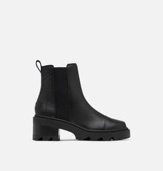 Sorel Joan, Chelsea Boots Women, Platform Block Heels, Wrap Heels, Chunky Block Heels, Athleisure Fashion, Chelsea Boot, Wedge Boots, Wide Leg Denim