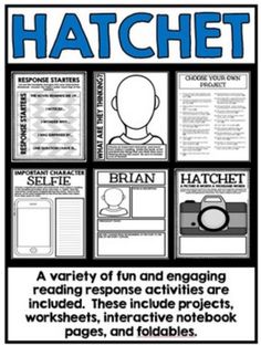 the hatchet worksheet with pictures and instructions for students to use in their classroom