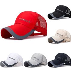 Description: 100% Brand New and high quality. Summer sunscreen baseball cap,the cap fabric is designed with breathable mesh,which is refreshing and comfortable to wear. The back is designed with an adjustable buckle,which can adjust the size of the cap according to personal needs. Features: Material:Composite cloth Color:red,black,white,light grey,beige,navy blue Size:Head circumference55-60cm,Cap depth11cm,Brim10.5cm (1 inch =25.4mm or 1mm = 0.0393 inch) Package Includes: 1PC Baseball Cap Notice: 1. Please allow 2-3% error due to manual measurement. Please make sure you do not mind before you bid. 2. The colors may have different as the difference display,please understand. Hip Hop Hat, Casual Cap, Cap Men, Baseball Caps Mens, Grey Beige, Casual Hat, Grey And Beige, Summer Hats, Snapback Hats