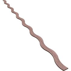 an image of a long wooden object on a white background in the shape of a wave