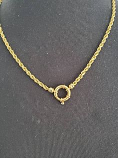 Gorgeous Estate 3.5 mm Rope Chain Necklace With Very Large Sailor Clasp This is a beautiful 1980s necklace it weighs approximately 21.3 G and it's an amazing condition considering its age it measures approximately 20 1/4 in length The necklace is marked 14k T Italy and has been tested to be 14 karat gold Please reach Blair at 404-552-4535 if you have any questions regarding this item prior to purchasing Vintage Necklace With Wheat Chain Link, Vintage Rope Chain Necklace As Gift, Vintage Wheat Chain Link Necklace, Vintage Rope Chain Necklace For Gift, Vintage Yellow Gold Rope Chain Necklace, Antique Wheat Chain Jewelry Gift, Vintage Yellow Gold Wheat Chain Necklace, Classic Round Rope Chain Necklace, Vintage Gold Jewelry With Rope Chain