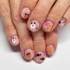 Halloween Press On Nails- all fake nails, press on nails, nail kits are made of environ-mentally friendly acrylic resin material, which is non-toxic, tasteless and environmentally friendly,won\u2019t hurt your hands.'s fake nails also suitable for you to DIY various 3D nail charms on them. It will only enhance the beauty of your press on nails,will not affect the fake nails themselves.Get salon-like nail art in 5 mins! What You Will Get- A box contains 24 fake nails, a nail file and 24 jelly glu Nails Extra, Halloween Press On Nails, Halloween Acrylic Nails, Press On Nails Short, Acrylic Nail Kit, Short Acrylic, Nails Halloween, Disney Nails, Diy Nail Art