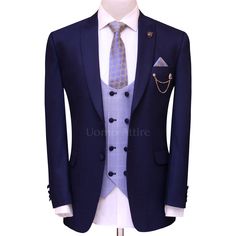 Custom-made deep midnight blue three piece suit, blue suit for men with check double breasted vest Royal Blue Tuxedo Suit For Party, Slim Fit Three-piece Suit With Suiting Fabric, Royal Blue Notch Lapel Suits For Party, Tailored Royal Blue Party Suit, Elegant Royal Blue Tuxedo With Suit Collar, Royal Blue Tailored Party Suit, Blue Tuxedo Three-piece Suit For Party, Royal Blue Tuxedo With Suit Collar For Wedding, Fitted Royal Blue Tuxedo For Semi-formal Occasions