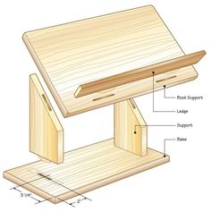 a wooden desk with measurements for the top and bottom section, including an upper shelf