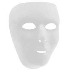 a white mask on a white background with no image in the box to describe it