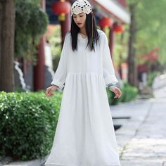 Romantic Cotton V-Neck Summer Dress - Stylish Gift for Her White Linen V-neck Midi Dress, White Cotton V-neck Midi Dress, Elegant White Linen Dress For Spring, Elegant White Linen V-neck Dress, Casual White Midi Dress For Wedding, White Linen Long Sleeve Maxi Dress, Summer White V-neck Wedding Dress, White V-neck Summer Wedding Dress, White Casual Linen V-neck Dress