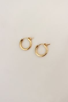 Mini Hoop Earrings Christine Elizabeth, Simple Gold Hoop Earrings, Affordable Fine Jewelry, Elizabeth Jewelry, Earrings Hoops, Mini Hoop Earrings, Hoops Earrings, Earrings Simple, Earrings Hoop