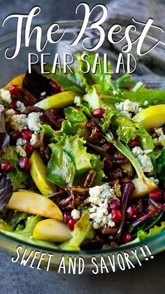 the best pear salad is sweet and savory