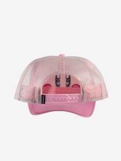 Adjustable snapback Mesh back panels Structured, pre-curved fit Flexible fit OSFM Imported Officially licensed Kirby merchandise Dumbgood Official Kirby Merchandise, Kirby Face, Kirby, Trucker Hat, Apparel Accessories, Mesh, Hats, Quick Saves