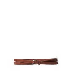 This slender leather belt features a polished “Lauren”-engraved buckle and a double-wrap silhouette. Leather Wrap Belt, Wrap Belt, Leather Wraps, Metal Buckles, Leather Belt, Leather Women, Classic Style, Women Accessories, Ralph Lauren