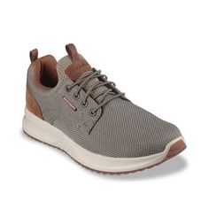 Skechers-Fletch Oxley Sneaker Enjoy lasting comfort in the Fletch Oxley sneaker from Skechers. This pair sports a charcoal-infused Air-Cooled Memory Foam® insole with Goga Mat Arch™ technology for added support. Memory Foam, Technology, Sports, Sneakers