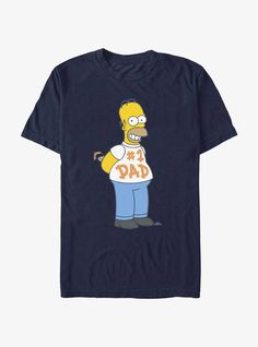 Lightweight 100% combed ring spun cottonWash cold; dry lowImportedListed in men's sizes Simpsons Gift, Unique Gifts For Dad, First Fathers Day, New Dads, The Simpsons, Graphic Tee Shirts, Mens Graphic Tee, Number 1, Hot Topic